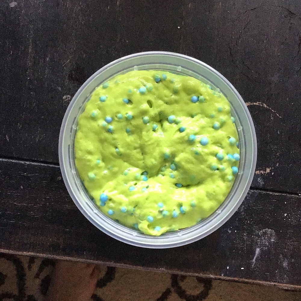 I am selling a green and blue slime